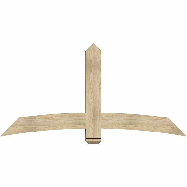 Ekena Millwork Bellingham Rough Sawn Timber Gable Bracket, Douglas Fir, 72"W x 36"H x 6"D x 6"F, 12/12 Pitch GBW072X36X0606BEL00RDF - main